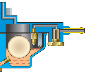 Проверка игольчатого клапана поплавковой камеры и регулировка уровня топлива
