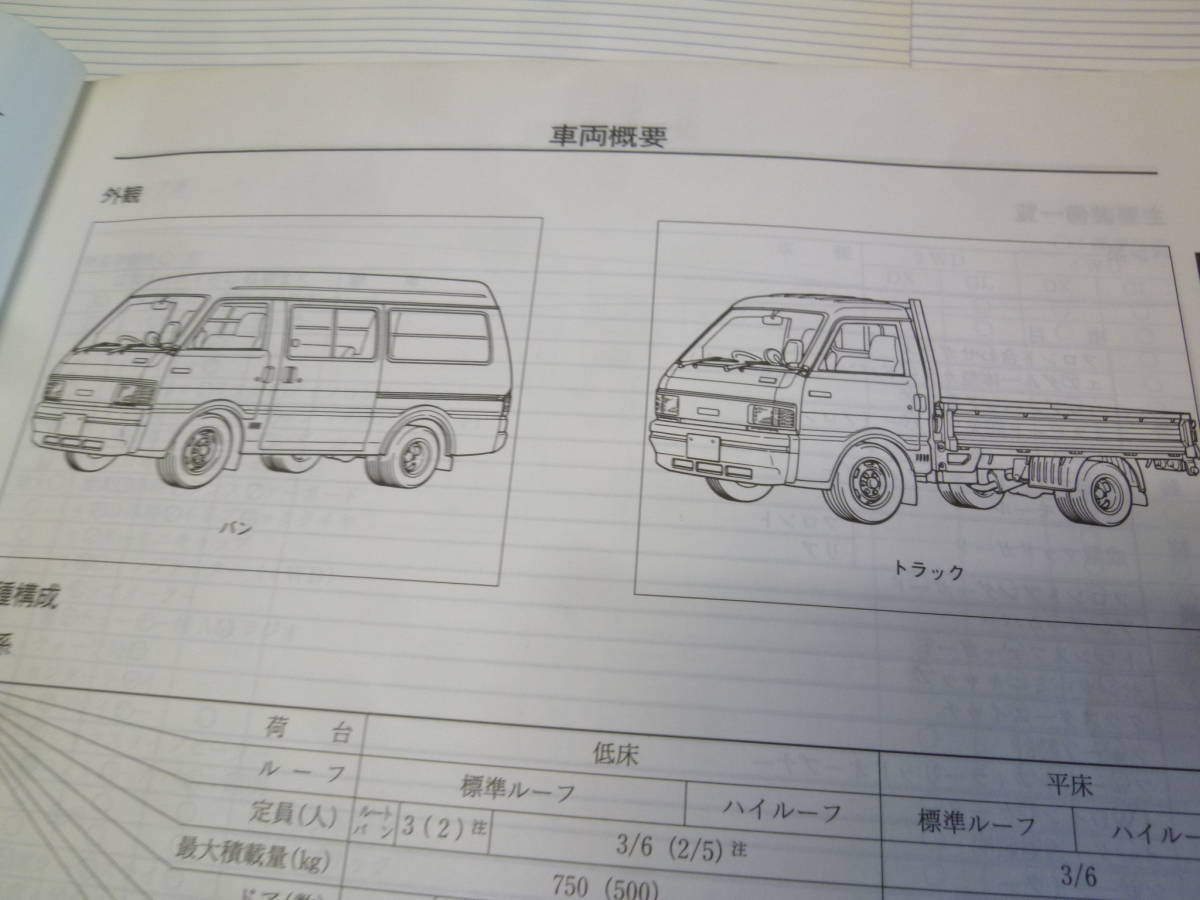Nissan vanette технические характеристики и размеры, двигатель