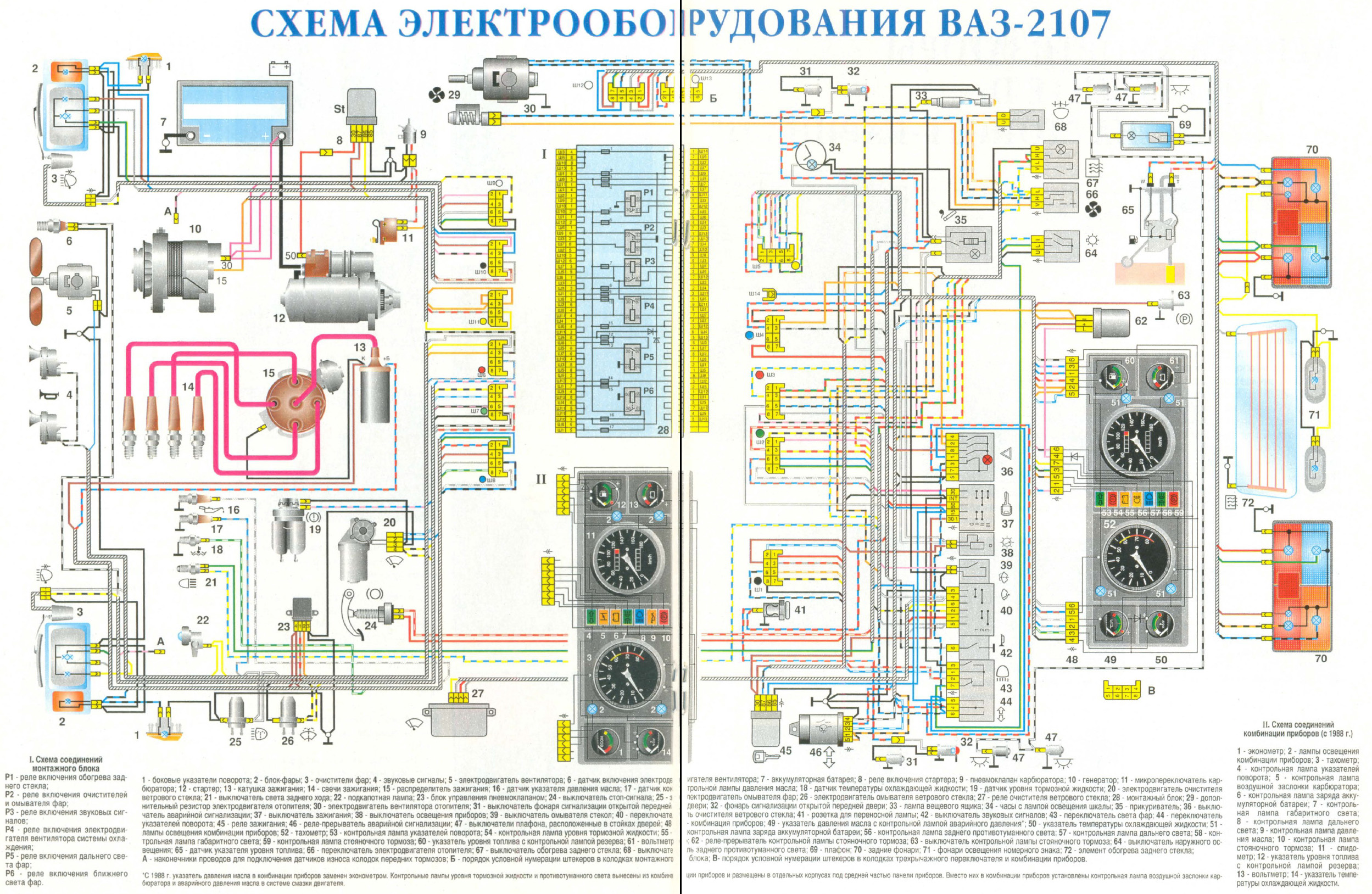 Схема подключения поворотов и аварийной сигнализации на ваз-2107, 2105 и 2104