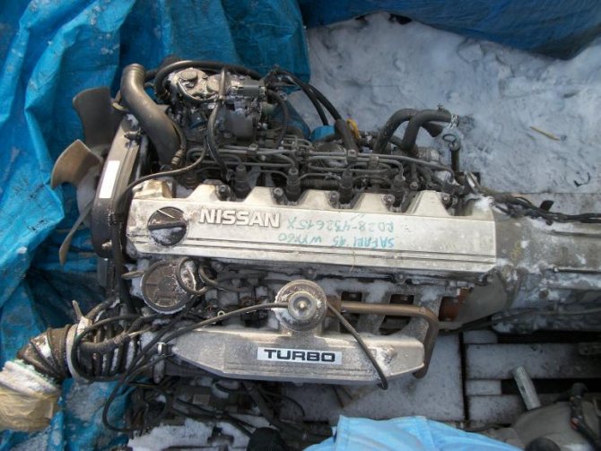 RD28Ti представляет собой шестицилиндровый двигатель, функционирующий на дизеле, рабочим объемом 2,8 литра с турбиной и электроуправлением топливным насосом