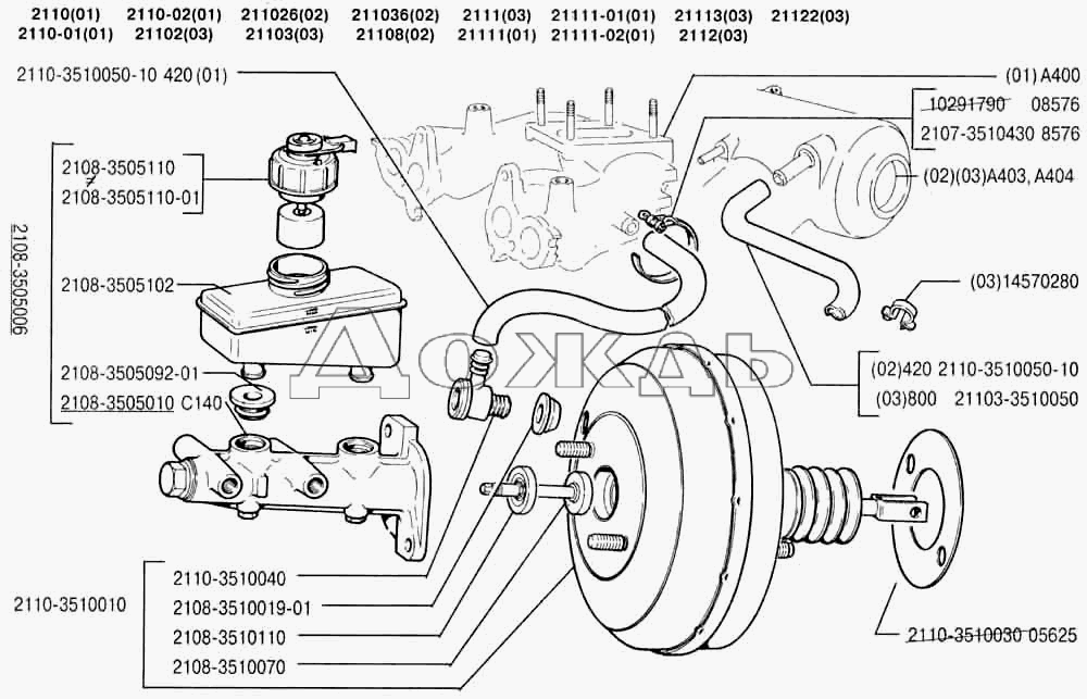 Тормозная система ваз 2109: устройство, схемы и ремонт